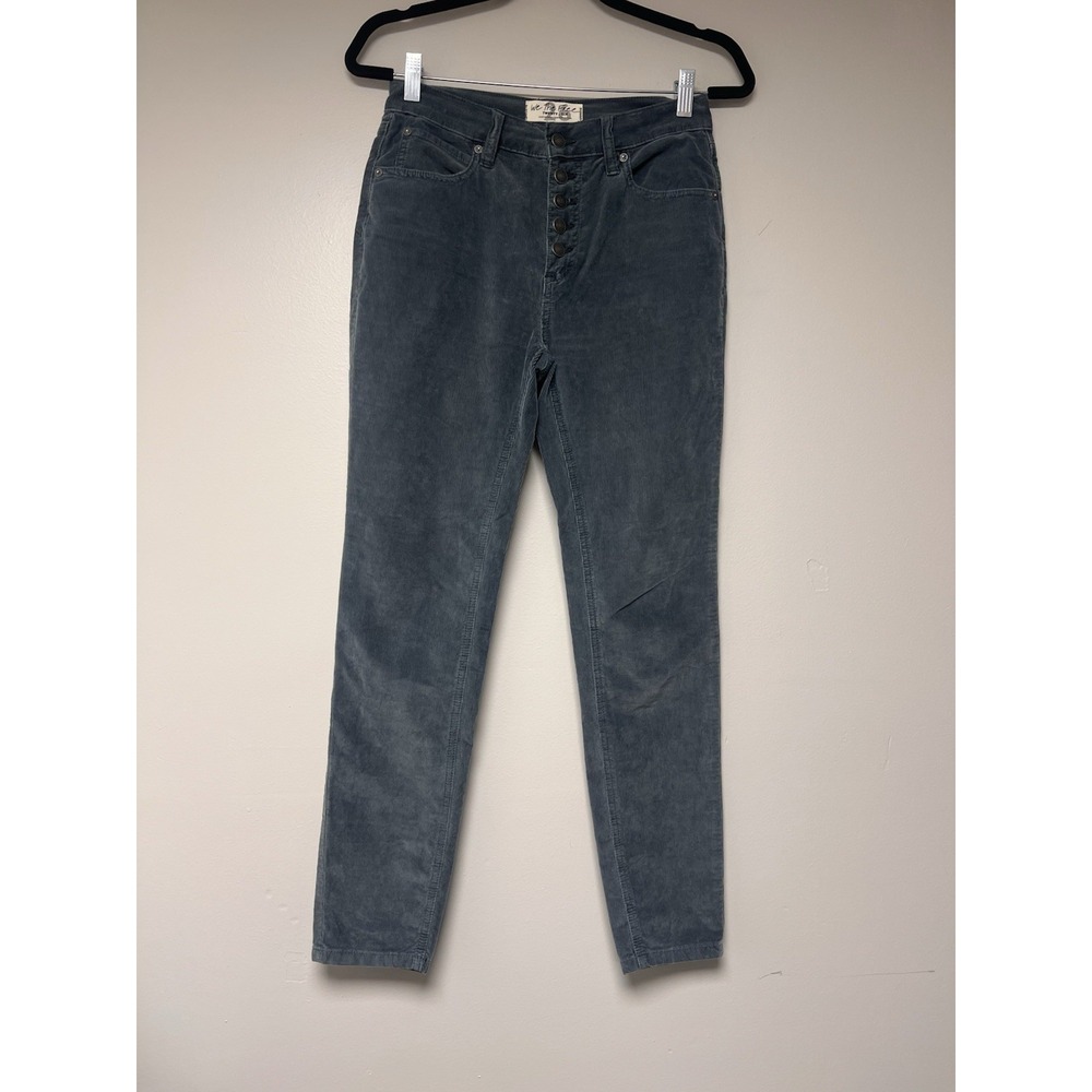 We The Free Corduroy High Waisted Button Fly Pants Teal Size 26